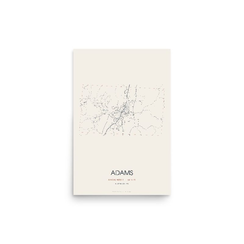 Adams Street Map Poster · Linen