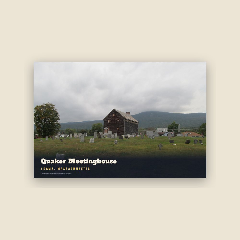 Adams Quaker Meetinghouse Postcard