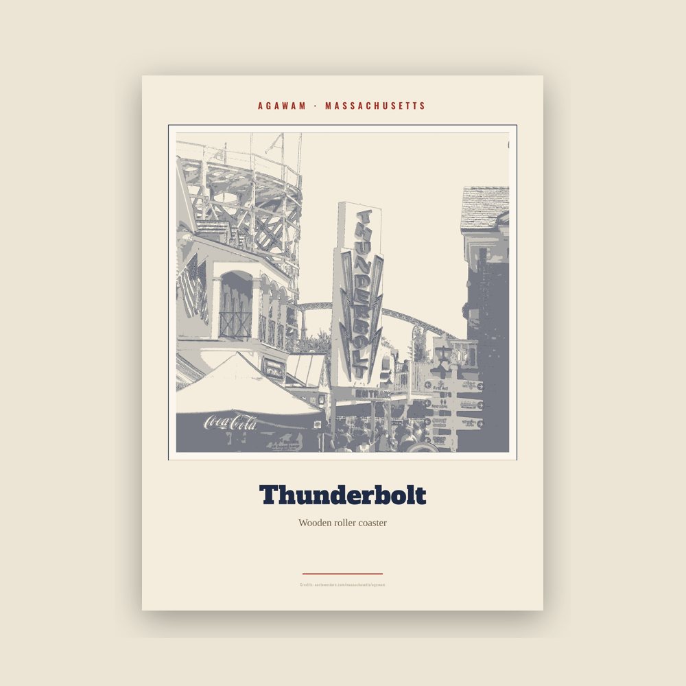 Agawam Thunderbolt Landmark Print