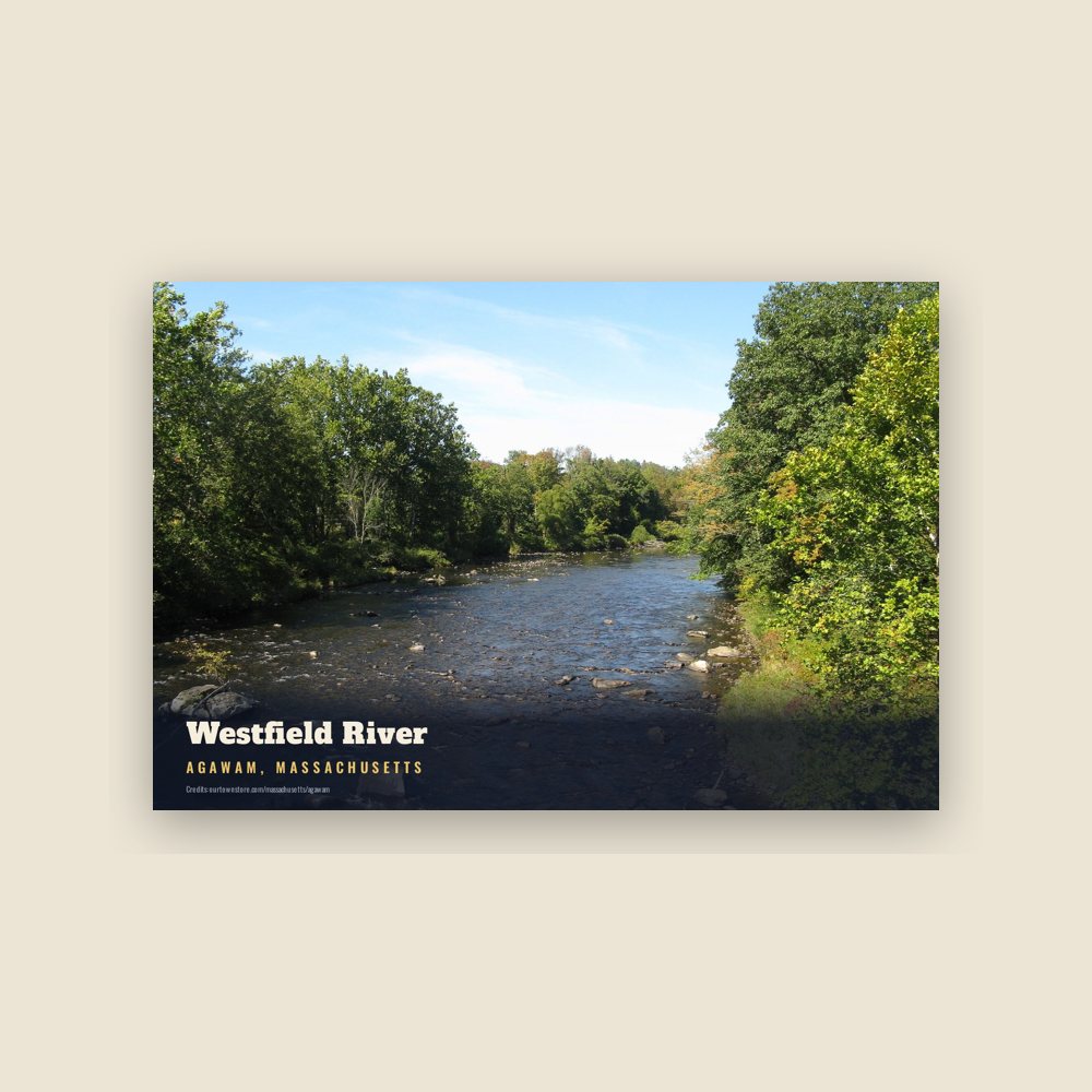 Agawam Westfield River Postcard