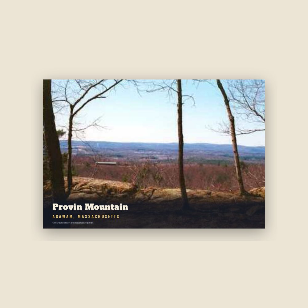 Agawam Provin Mountain Postcard