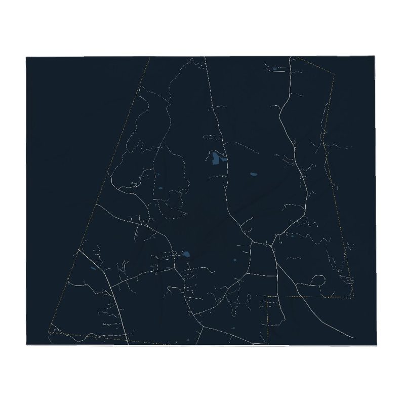 Alford Street Map Throw Blanket