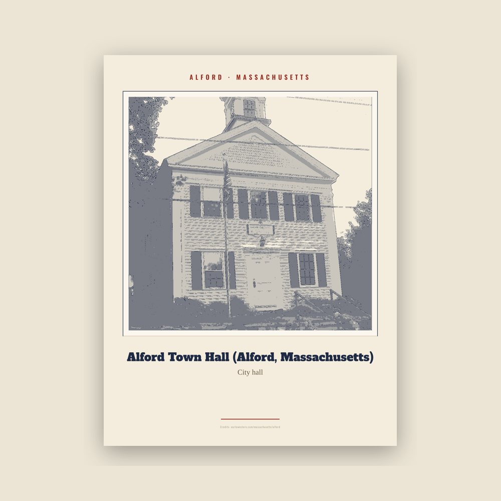Alford Alford Town Hall (Alford, Massachusetts) Landmark Print