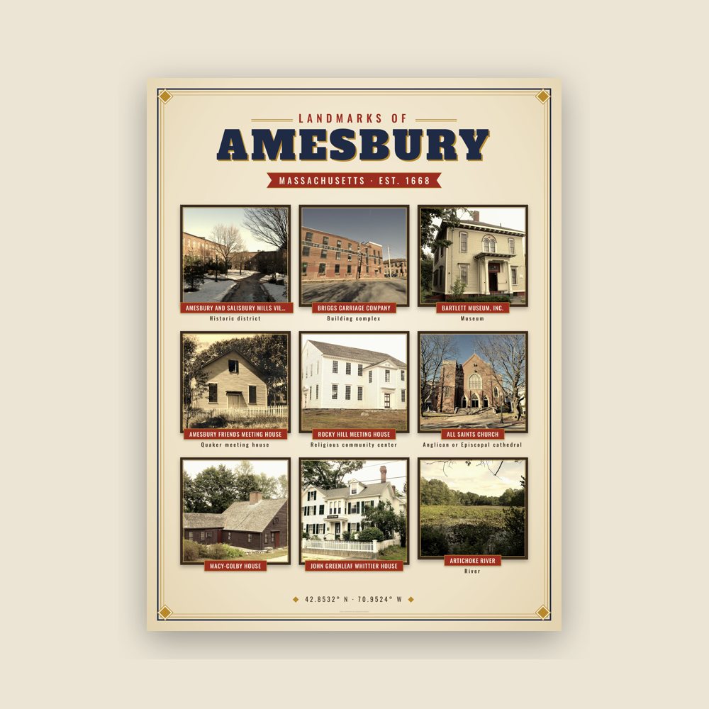 Amesbury Landmarks Photo Poster