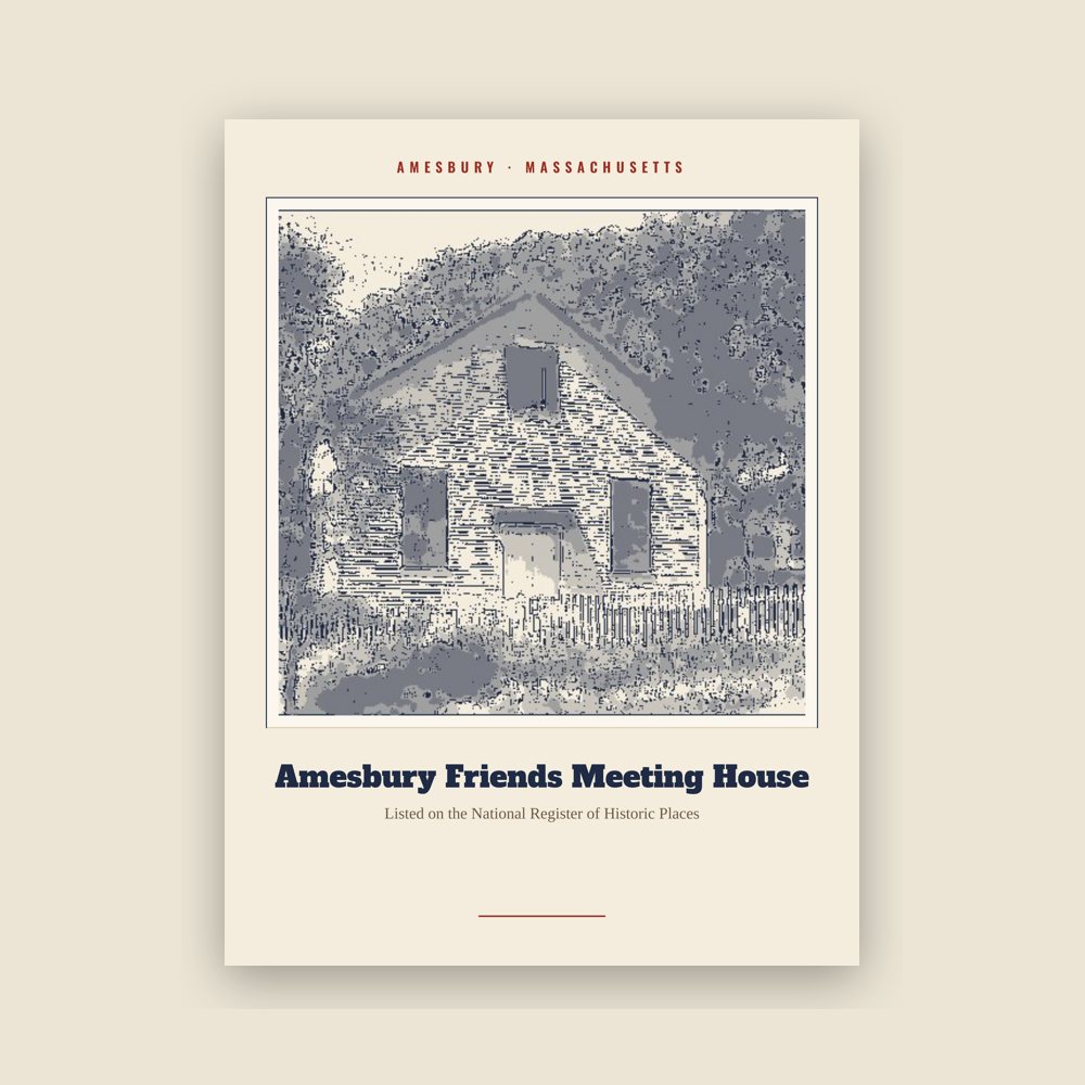 Amesbury Amesbury Friends Meeting House Landmark Print