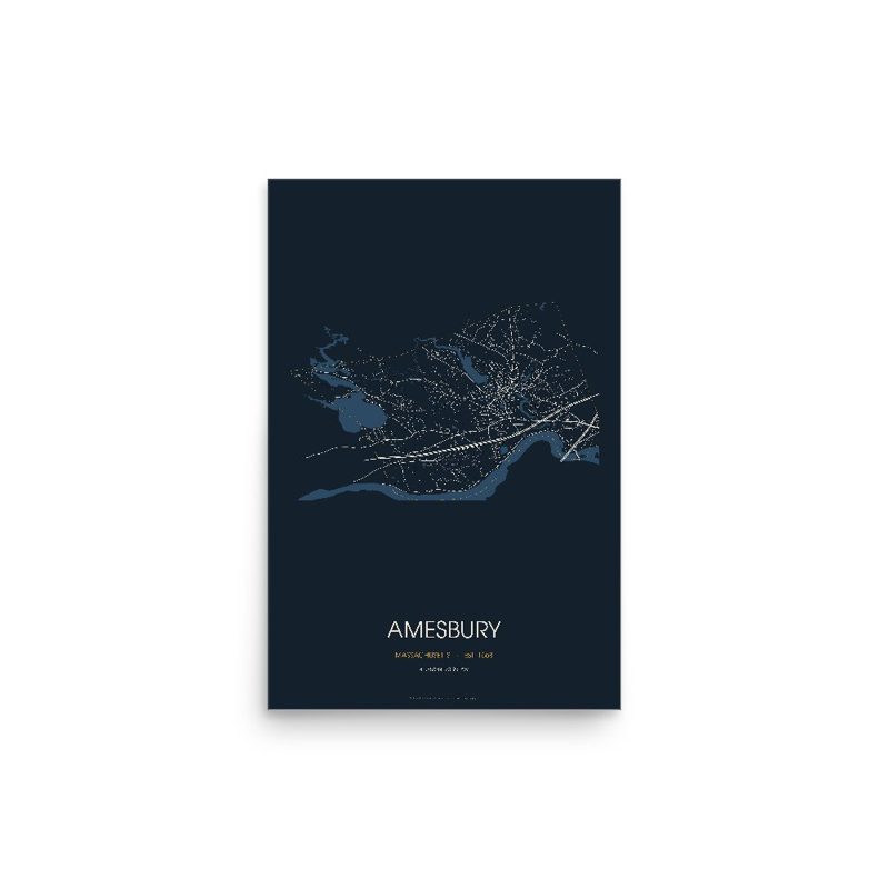 Amesbury Street Map Poster · Midnight