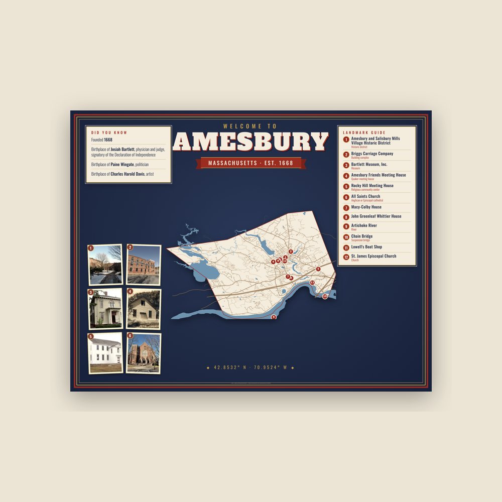 Amesbury Map Placemat