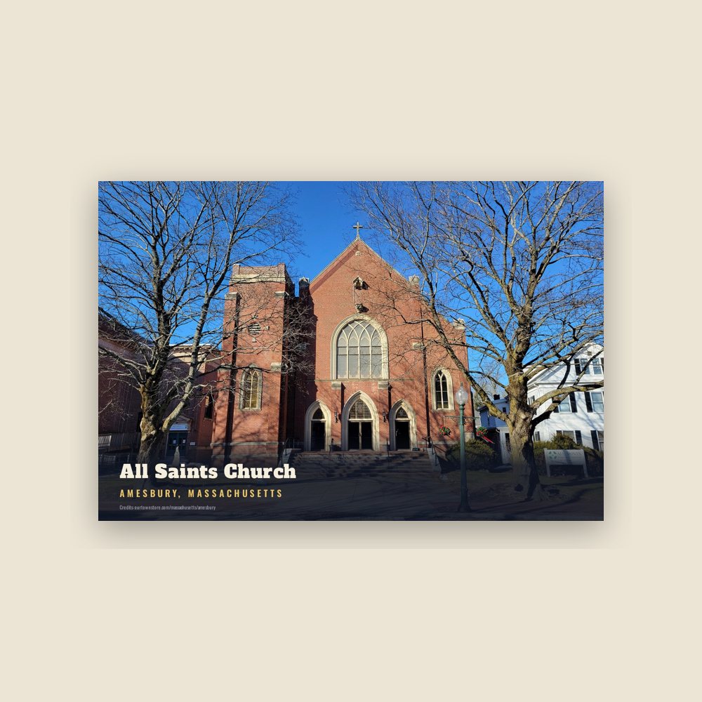 Amesbury All Saints Church Postcard