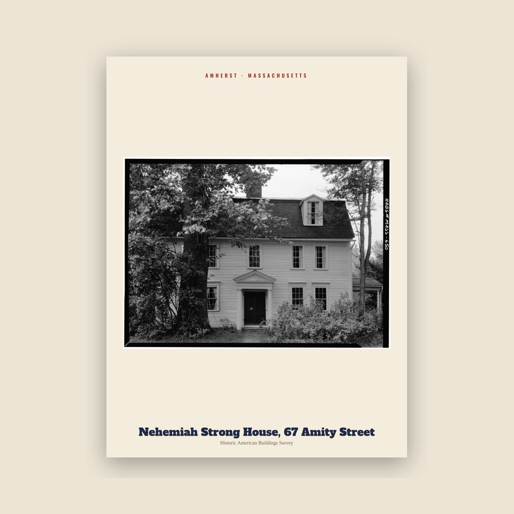 Amherst Nehemiah Strong House, 67 Amity Street Archive Print