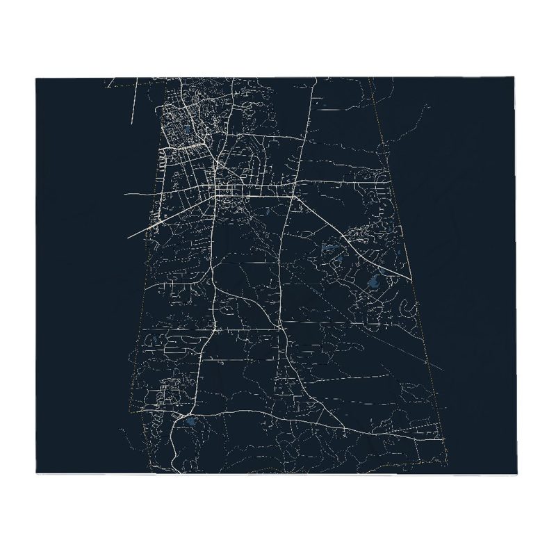 Amherst Street Map Throw Blanket