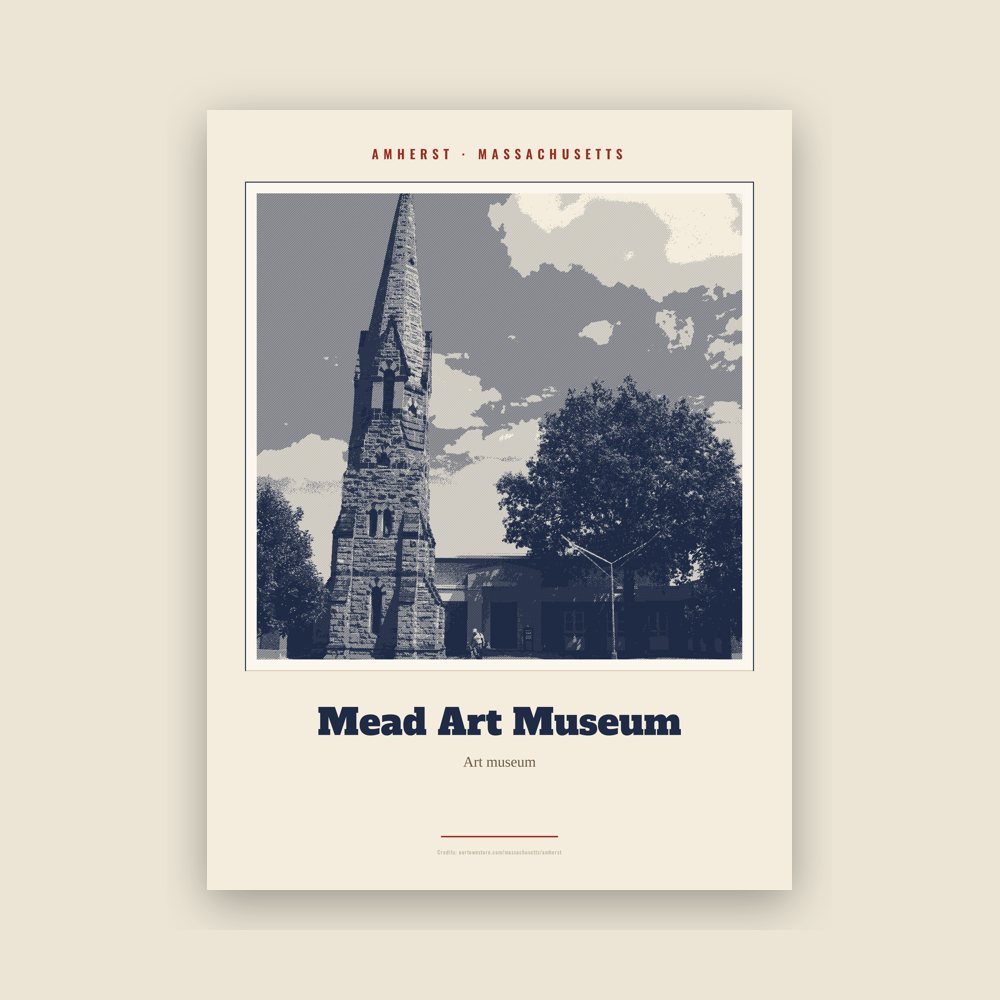 Amherst Mead Art Museum Landmark Print