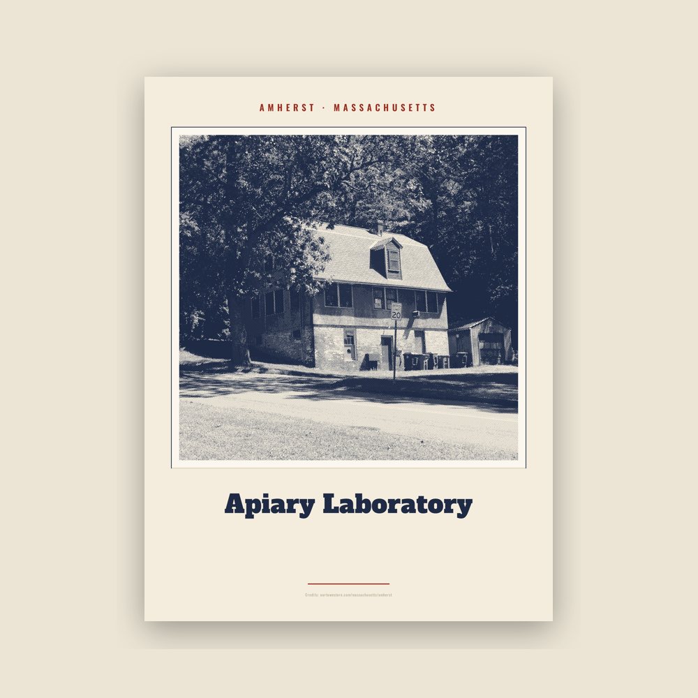 Amherst Apiary Laboratory Landmark Print
