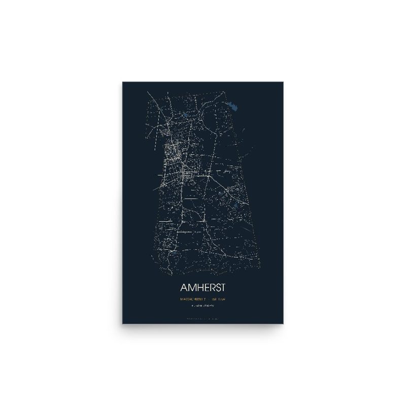 Amherst Street Map Poster · Midnight