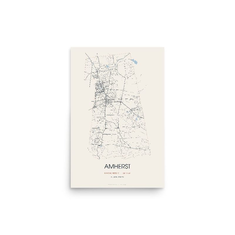 Amherst Street Map Poster · Linen