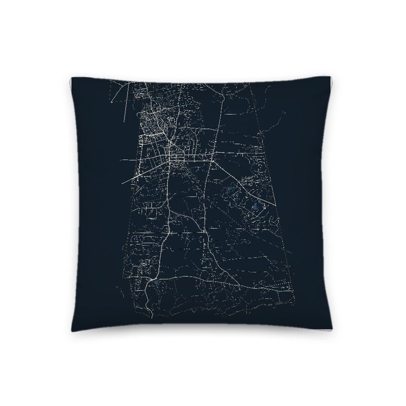 Amherst Map Throw Pillow