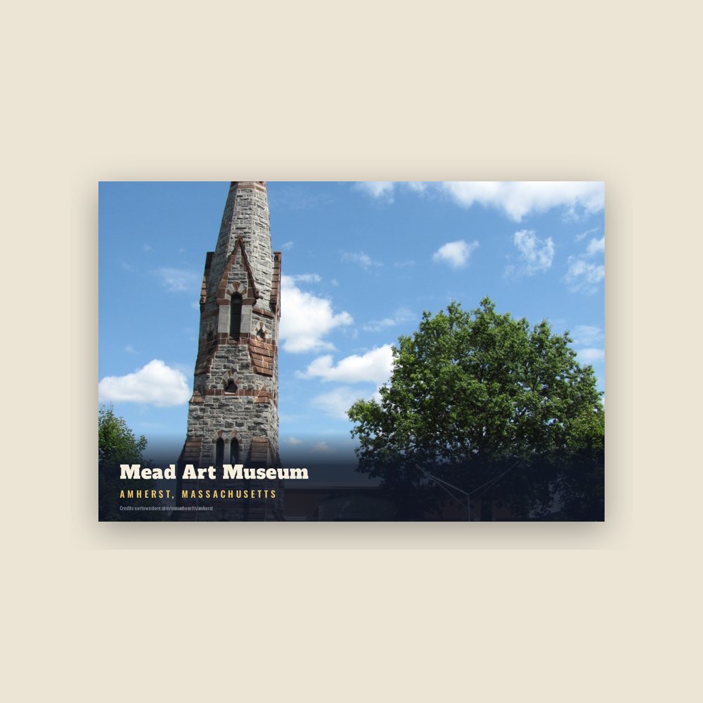 Amherst Mead Art Museum Postcard