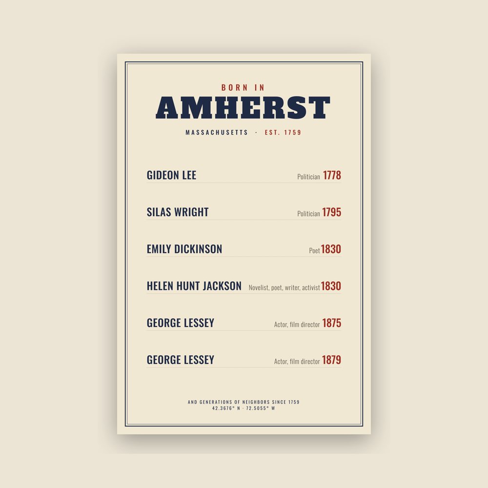 Amherst “Born In” Poster