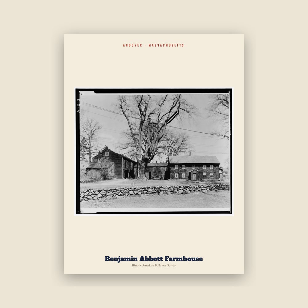 Andover Benjamin Abbott Farmhouse Archive Print