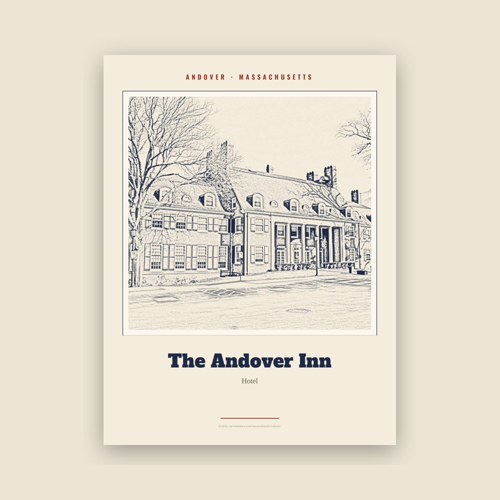 Andover The Andover Inn Landmark Print
