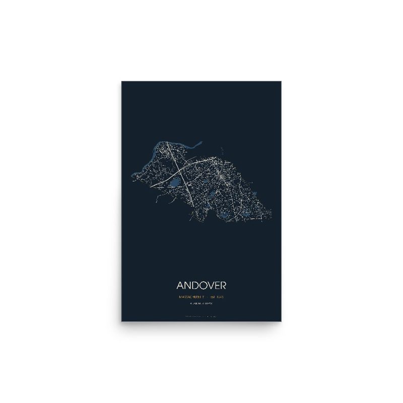 Andover Street Map Poster · Midnight