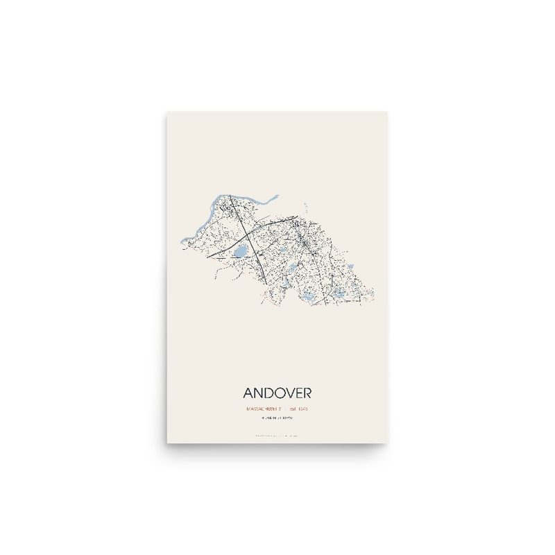 Andover Street Map Poster · Linen