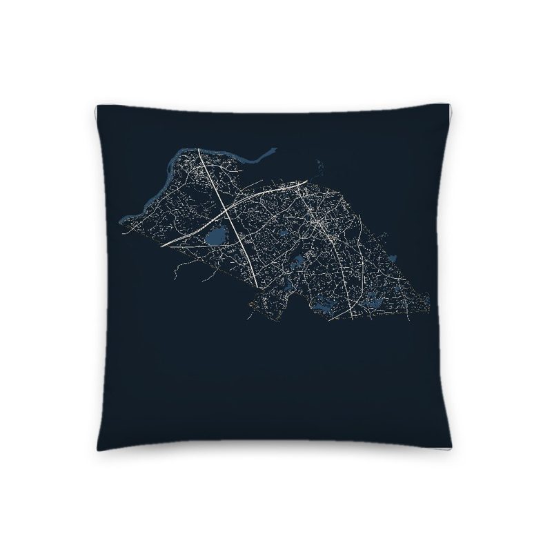 Andover Map Throw Pillow