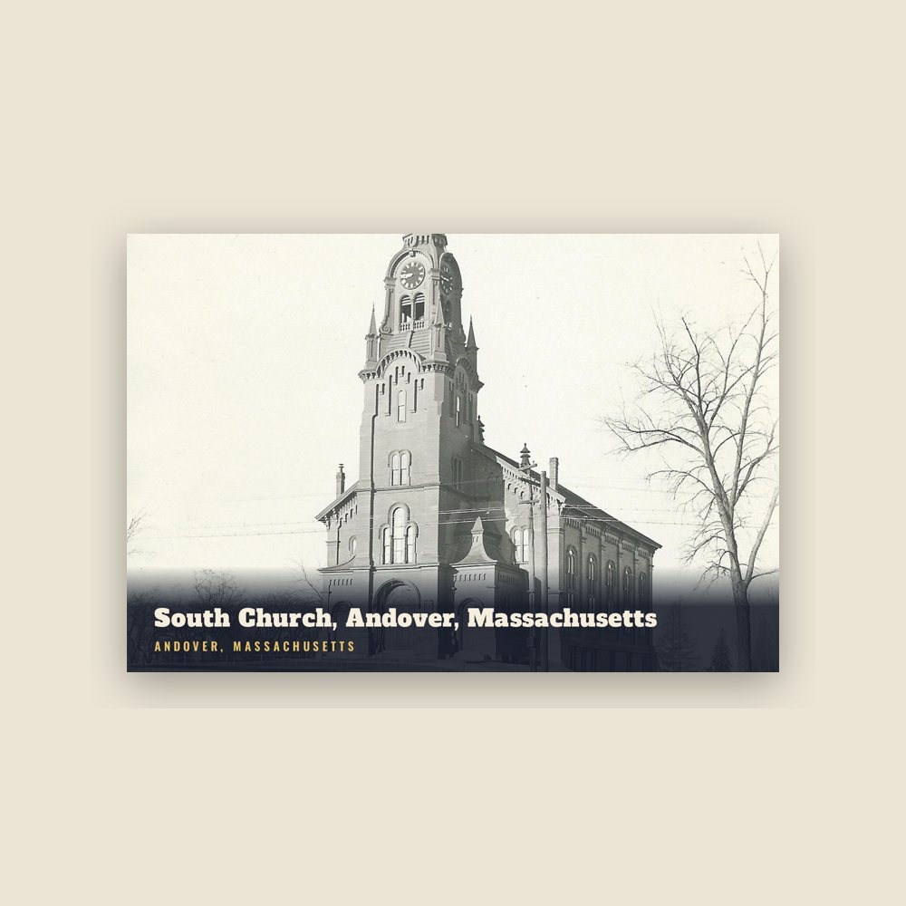 Andover South Church, Andover, Massachusetts Postcard