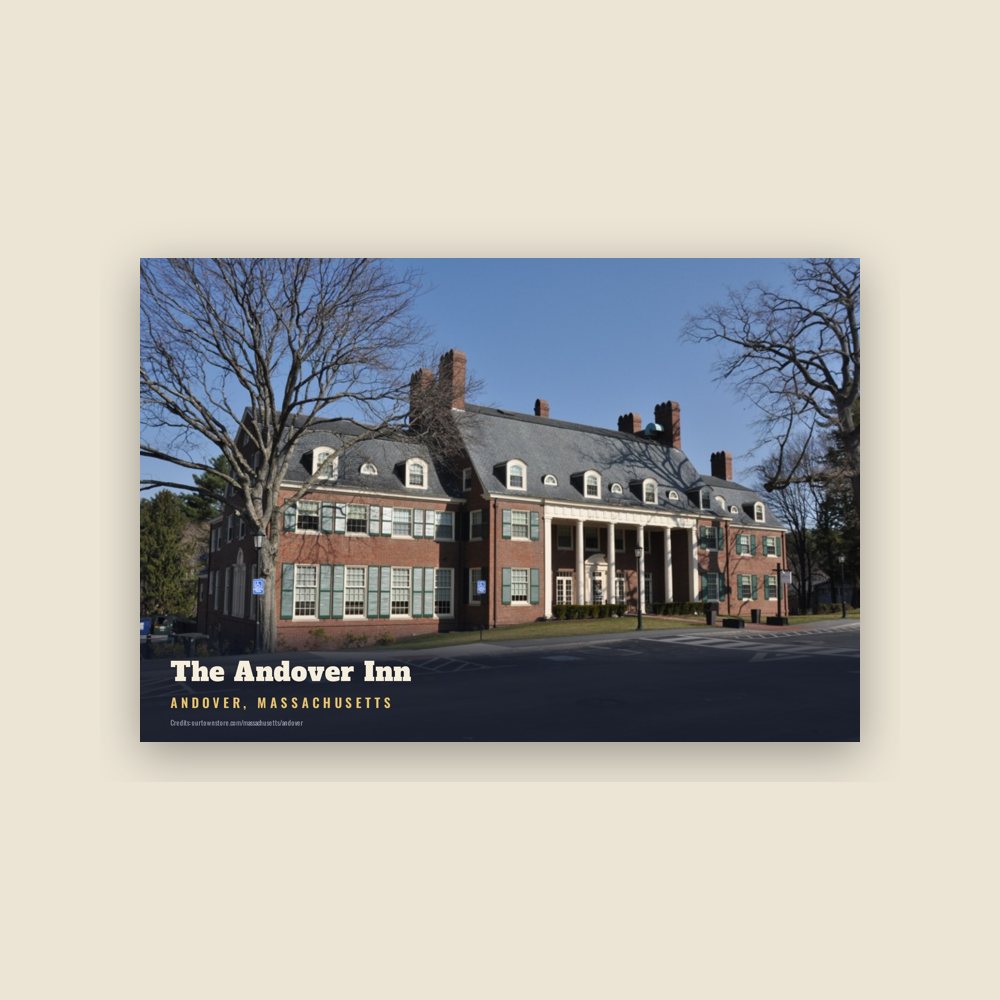 Andover The Andover Inn Postcard