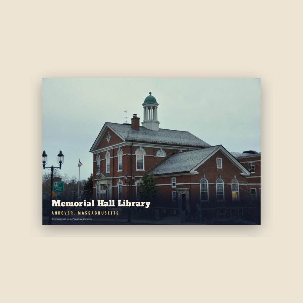 Andover Memorial Hall Library Postcard