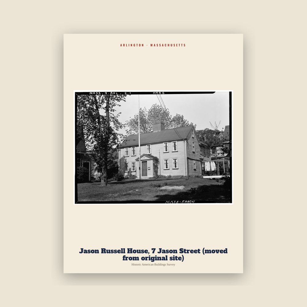 Arlington Jason Russell House, 7 Jason Street (moved from original site) Archive Print