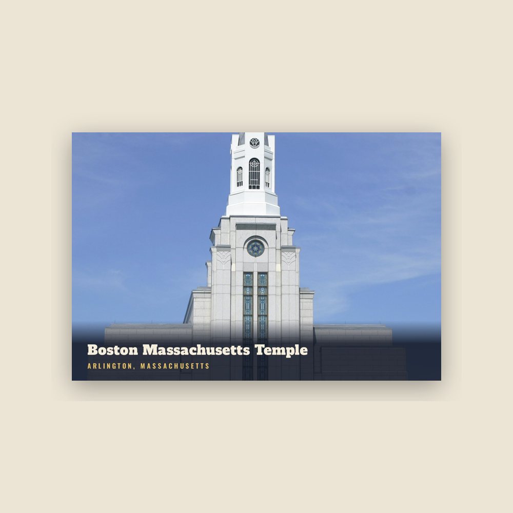 Arlington Boston Massachusetts Temple Postcard
