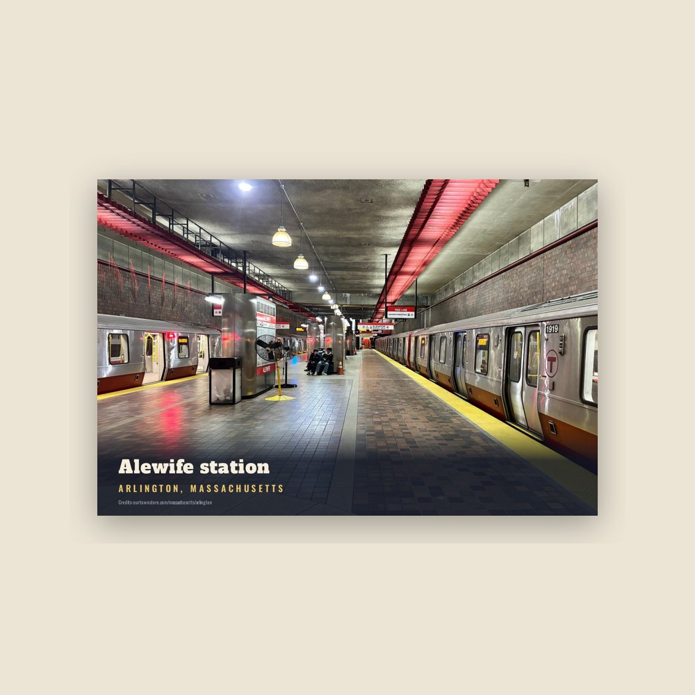 Arlington Alewife station Postcard