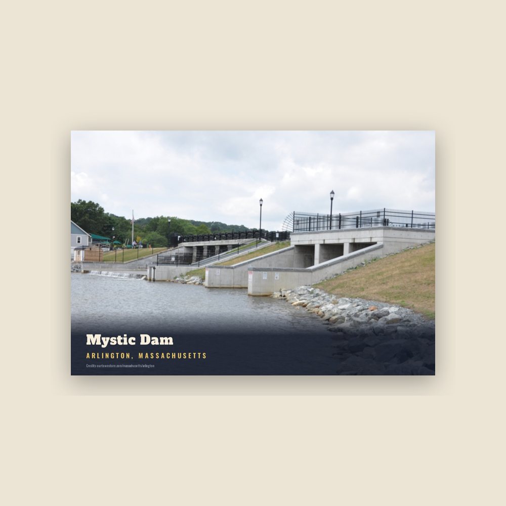 Arlington Mystic Dam Postcard