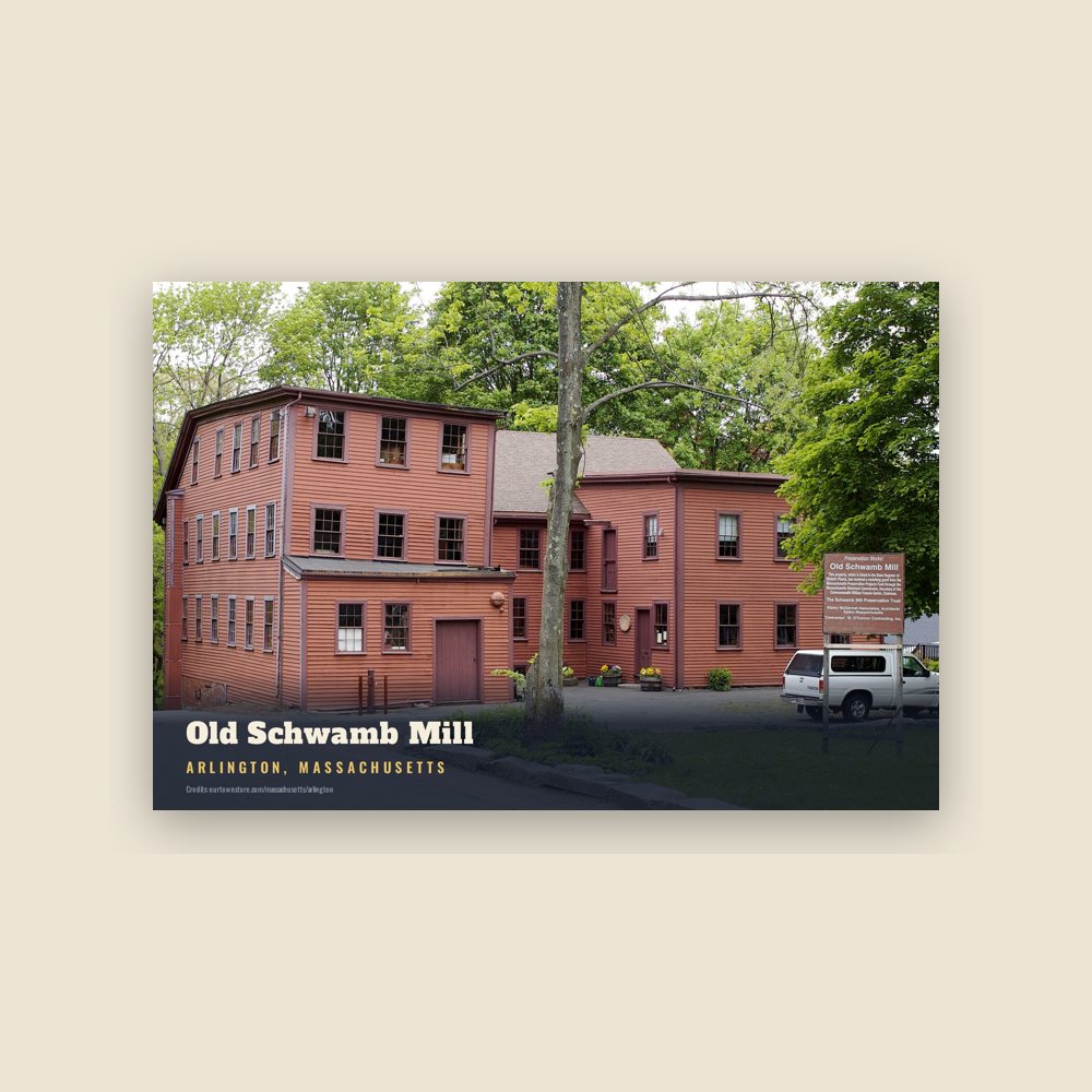 Arlington Old Schwamb Mill Postcard