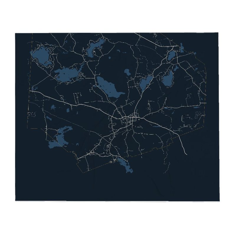 Ashburnham Street Map Throw Blanket