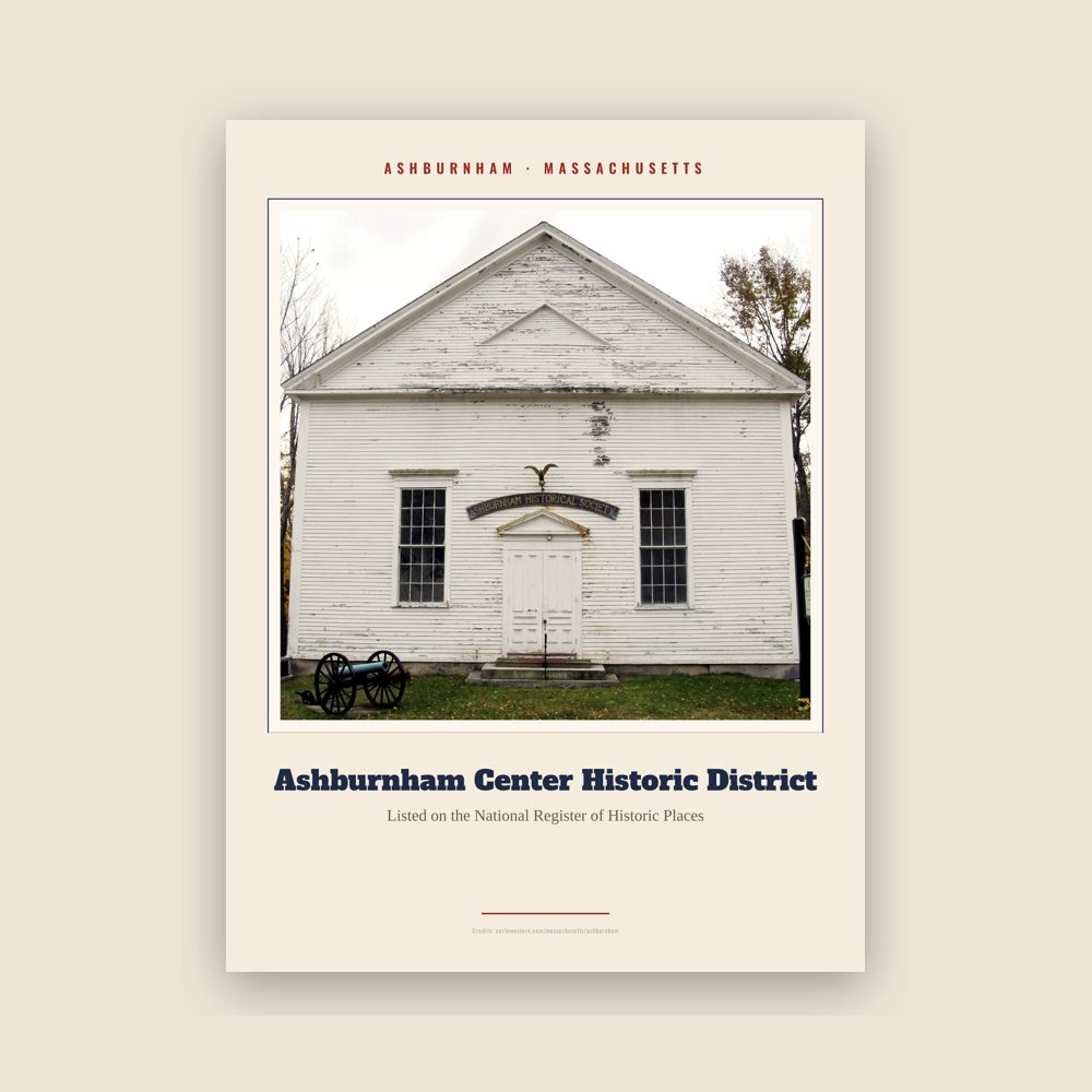 Ashburnham Ashburnham Center Historic District Landmark Print