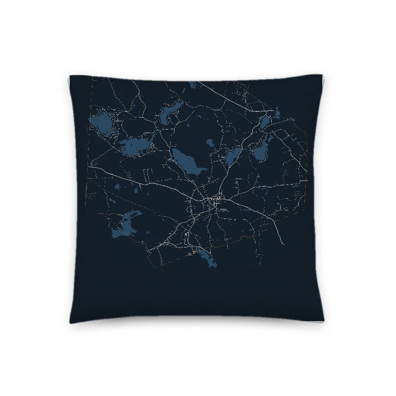 Ashburnham Map Throw Pillow