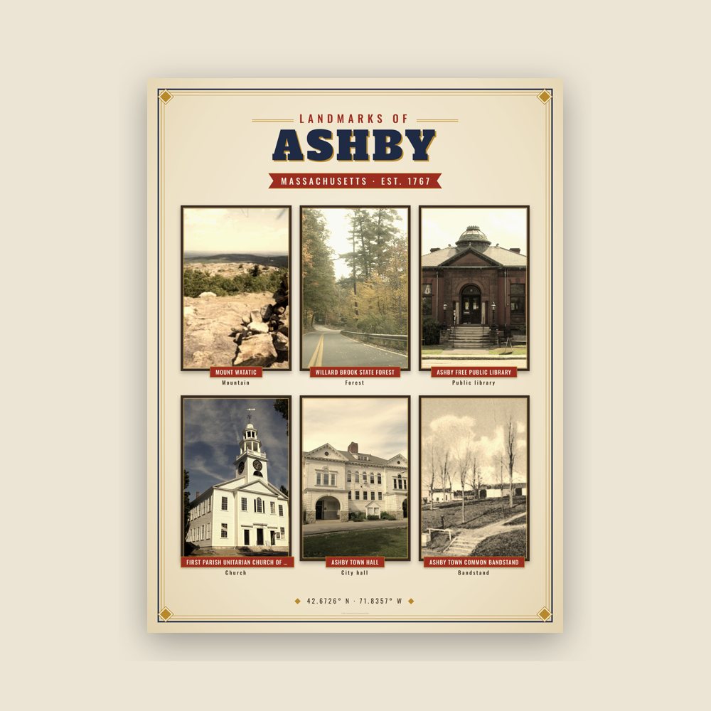 Ashby Landmarks Photo Poster
