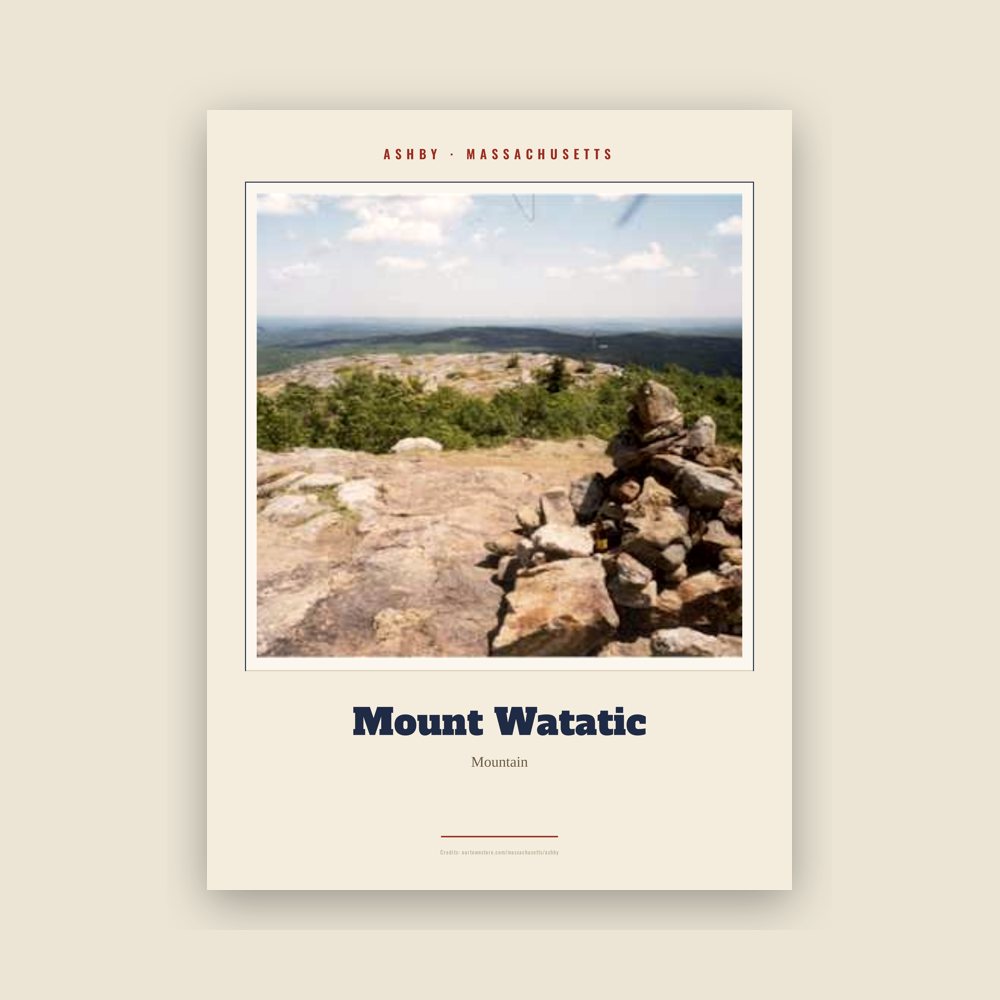 Ashby Mount Watatic Landmark Print