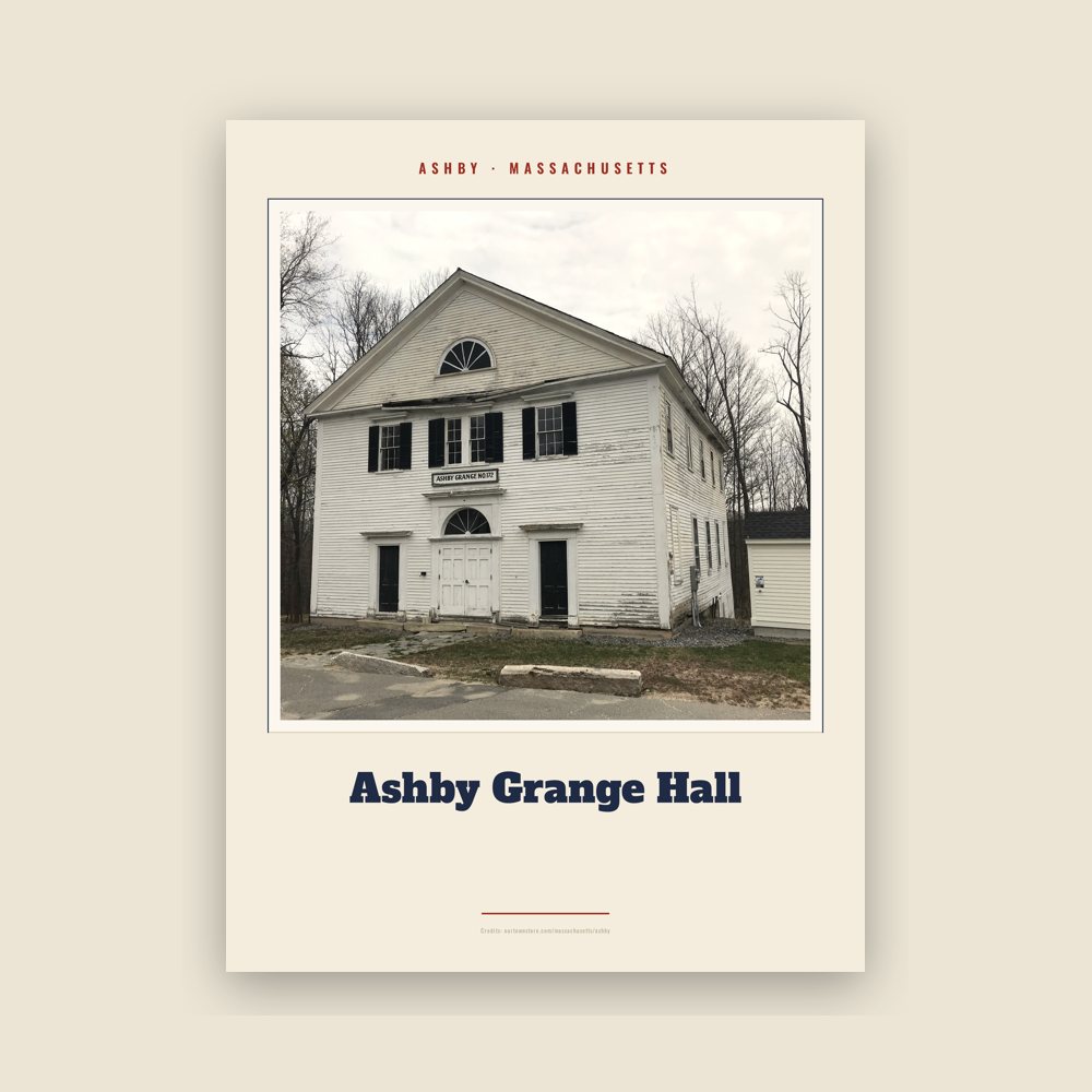 Ashby Ashby Grange Hall Landmark Print