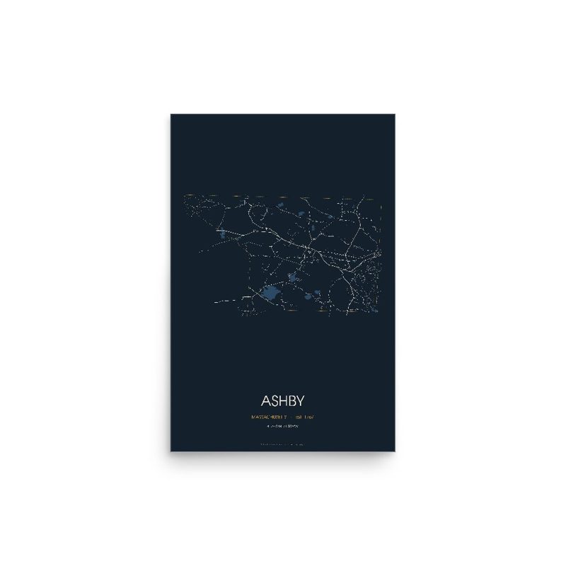 Ashby Street Map Poster · Midnight