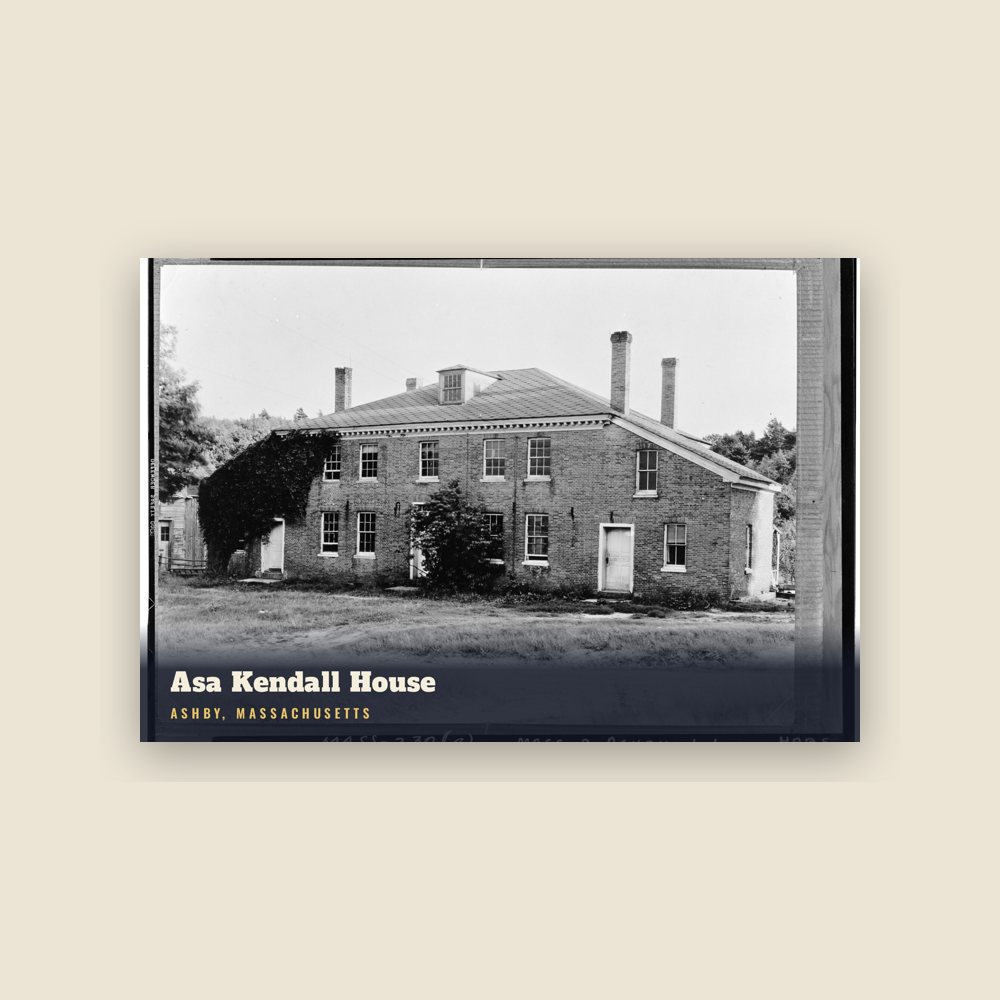 Ashby Asa Kendall House Postcard