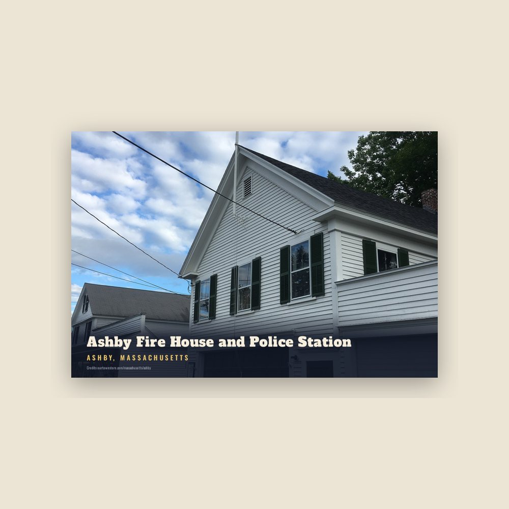 Ashby Ashby Fire House and Police Station Postcard