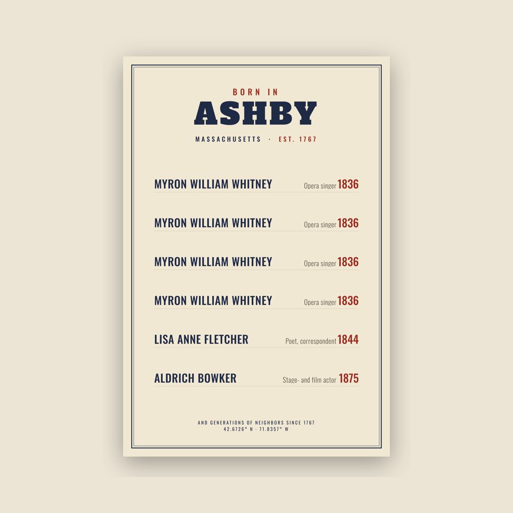 Ashby “Born In” Poster
