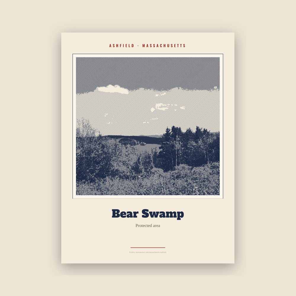 Ashfield Bear Swamp Landmark Print