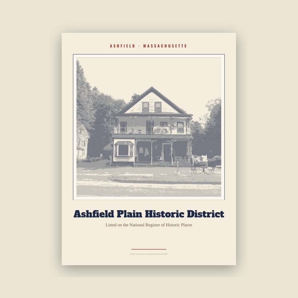 Ashfield Ashfield Plain Historic District Landmark Print