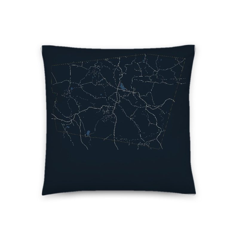 Ashfield Map Throw Pillow