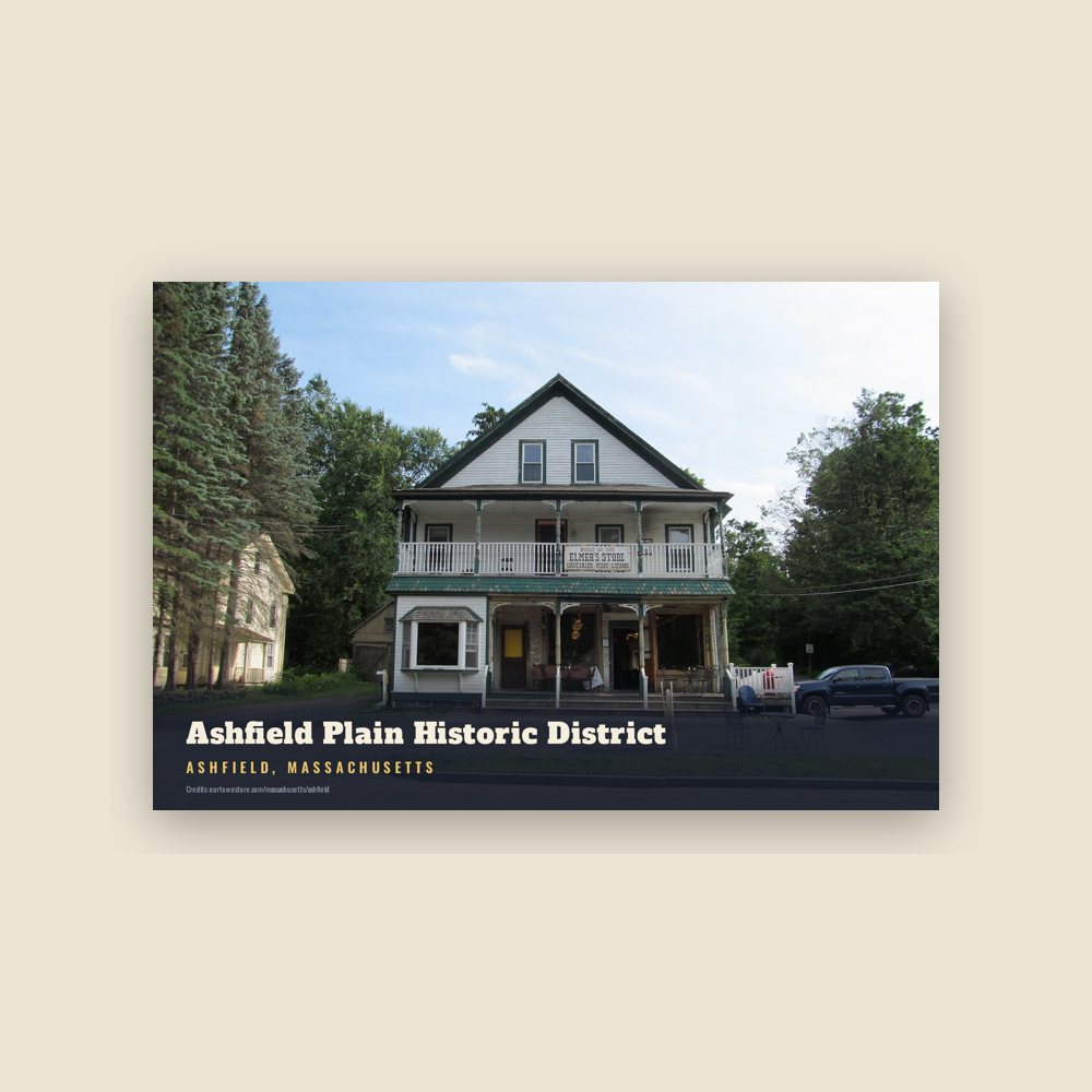 Ashfield Ashfield Plain Historic District Postcard