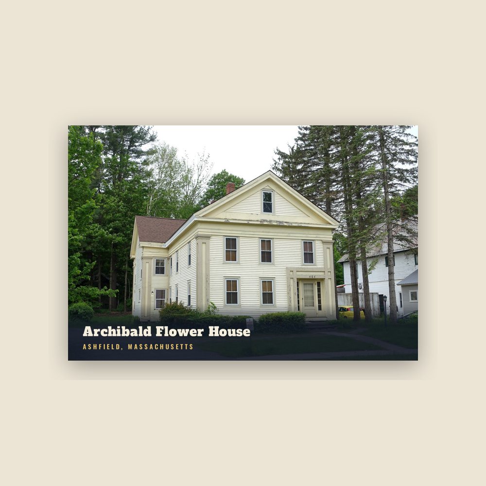 Ashfield Archibald Flower House Postcard
