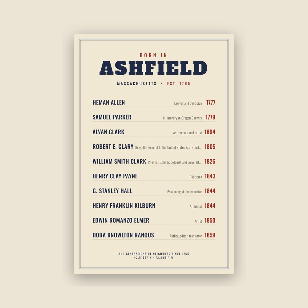 Ashfield “Born In” Poster
